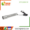 Factory Wholesale Metal Material 1*aaa cell Powered Pocket Zoom-able Promotional 1watt CREE led Keyring Torch
